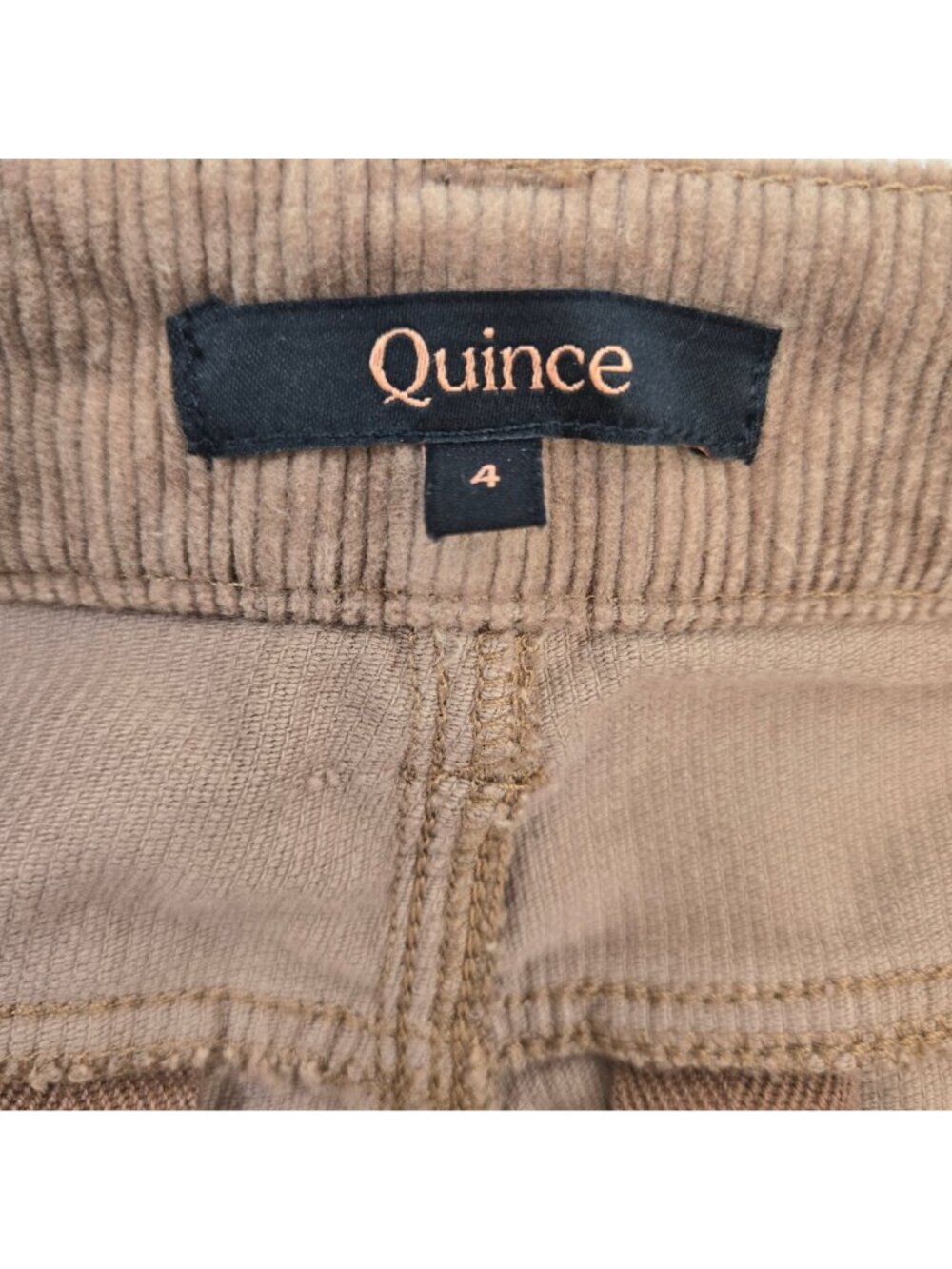 Quince Organic Stretch Corduroy Flare Pants in Warm Brown Size 4 - Picture 3 of 7